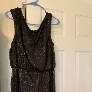 Black sequin gown